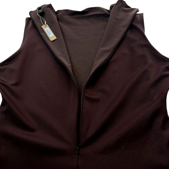 SKIMS All-In-One Shine Mock Neck Mid Thigh Onesie Cocoa 3X - Picture 5 of 11